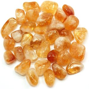 Infinity Quartz Citrien steen | Trommelsteen | Citrine Knuffelsteen