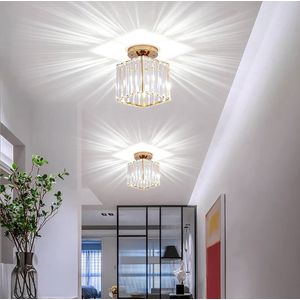 Kristallen Gangpad Lamp - Goud - Plafondlamp- Moderne Lamp - Plafondverlichting Slaapkamer - Woondecoratie - Plafoniere