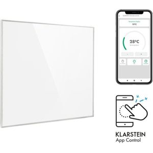 Klarstein Wonderwall Smart Infrarood Verwarming - Elektrische Kachel - Bijverwarming - Weektimer - Bediening via App & WiFi - Beschermklasse IP24 - Compatibel Met Alexa