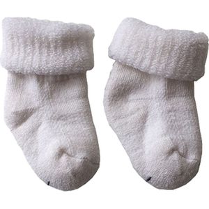 2-Pack Zachte Merino Wollen Baby Sokjes 80% Wol S1 - Unisex - Wit - 4-9 Maanden