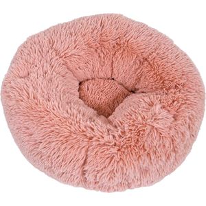 Superzacht donut hondenkussen 50 cm roze