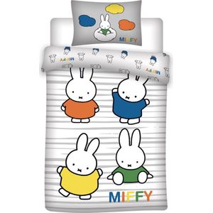Miffy Dekbedovertrek, Nijntje - Eenpersoons - 140 x 200 cm - Katoen