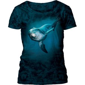 Ladies T-shirt Curious Dolphin S