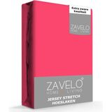 Zavelo® Jersey Hoeslaken Fuchsia - 2-persoons (140x200 cm) - Hoogwaardige Kwaliteit - Rondom Elastisch - Perfecte Pasvorm