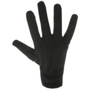 Zwarte korte verkleed handschoenen voor kinderen - verkleed accessoire voor jongens/meisjes