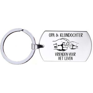 Sleutelhanger RVS - Opa En Kleindochter