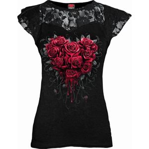 Spiral - BLEEDING HEART Top - XXL - Zwart