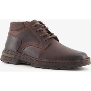 Hush Puppies leren heren veterboots donkerbruin - Maat 42 - Uitneembare zool