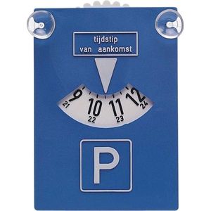 AutoStyle Parkeerschijf blauw 'Tijdstip van aankomst' met zuignap
