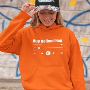 Oranje EK Hoodie Hup Holland Hup Music Player MAAT 4XL