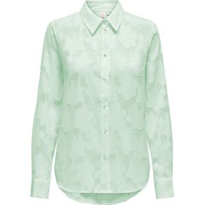 Only Blouse Onlfiona Ls V-neck Button Down Wvn 15314287 Subtle Green Dames Maat - L