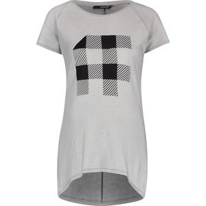 Supermom Zwangerschaps-t-shirt Check - Light Grey - Maat XS