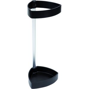 Paraplustandaard roestvrij staal 24 x 24 x 60 cm zwart - elegant design - hoogwaardige kwaliteit