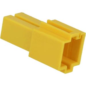 Mini ISO Connector Vrouwelijk - CD-wisselaar, wake-up e.d. - 6-pins - Geel