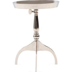 Riviera Maison Bijzettafel Verstelbaar - Crosby Adjustable End Table - Zilver