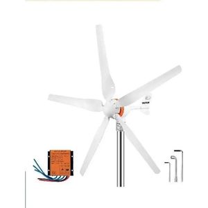 Vevor - Windturbine - Generator Kit - 900 r/min Windgenerator Kits - 500 W Kleine Wind Generator - Aluminium Behuizing - Roestvrijstalen Staart - Blad van Nylonvezel - Voor Gebruik Op Zee - Achtertuinen