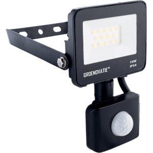 Groenovatie LED Breedstraler - 10W - Sensor - Waterdicht IP54 - Compact - Neutraal Wit