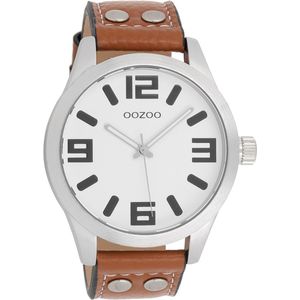 OOZOO Timepieces C1051 - Horloge - 46 mm - Leer - Bruin