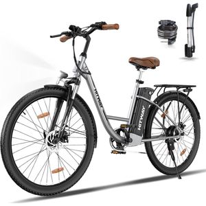 Hitway Elektrische Fiets BK31 - 28 Inch City Commuter EBike met Afneembare 36V 13Ah Lithium Batterij - Damesfiets - E-Bike met 250W Motor - 7 Versnellingen - IP54 Waterdicht