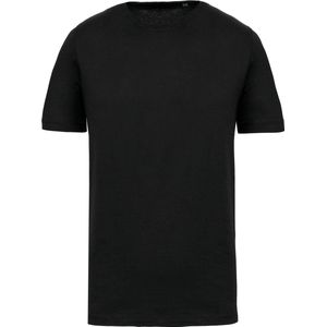 Biologisch T-shirt met onafgewerkte hals korte mouwen Kariban Zwart - M