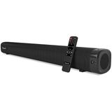 LifeGoods Bluetooth 5.0 Soundbar - 4 Speakers - Geïntegreerde Subwoofers - TV / PC / Telefoon - Draadloos of Kabel - 120 Watt - Zwart