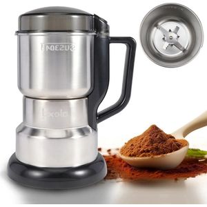 Roestvrijstalen Elektrische Grinder - Multifunctionele Smash Machine - Snel Slijpen - 300W - Voor Rijst, Bonen en Meer - Thuis Blender - 8 Pagina's Blad - 90 Gr Of Meer - 4-10 Slijpniveaus - Krachtige Elektrische Grinder - Handige Keukenhulp