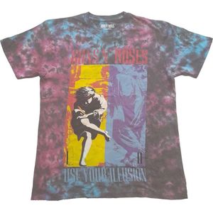 Guns N' Roses - Use Your Illusion Kinder T-shirt - Kids tm 12 jaar - Blauw/Rood