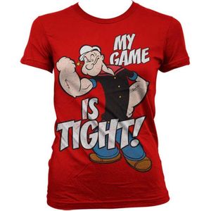 Popeye Dames Tshirt -L- Game Is Tight Rood
