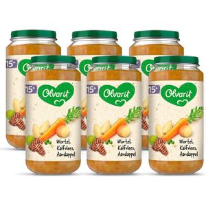Olvarit Babymaaltijd 15+ Maanden – Wortel Kalfsvlees Aardappel – 6 x 250g