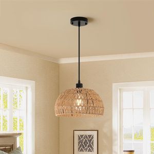 Ibenzoa® Unieke Hanglamp van Rotan voor Sfeervolle Verlichting in Elke Ruimte