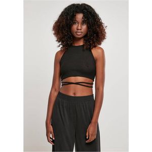 Urban Classics - Rib Trapeze Crop top - XS - Zwart