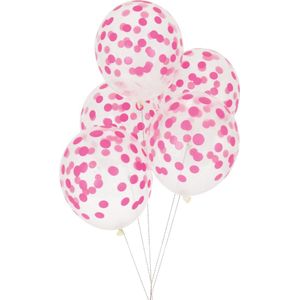 Ballonnen - Bollen donker roze - set 5 - My Little Day - 30cm - geboorte - meisje