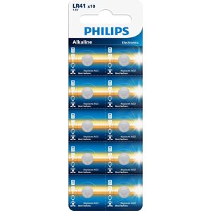 Philips AG3 LR736, LR41, G3, 192, GP92A, 392, SR41W alkaline knoopcel batterij- 10 stuks