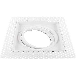 Venezia - Inbouwspot Wit Vierkant - Kantelbaar - Voor AR111 lampen - 1 Lichtpunt - 153x153mm - Trimless