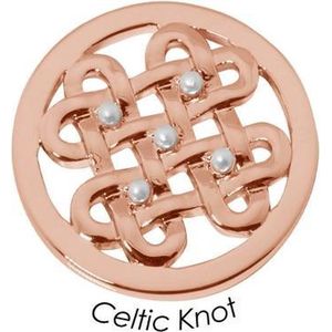 Quoins Disk QMB-62M-R Celtic Knot staal rosekleurig (M)