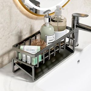 My Ninki ® Multifunctionele Roestvrijstalen Spoelbakorganizer met Slim Ontwerp voor Keukenopslag en Orde