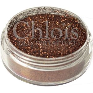 Chloïs Glitter Light Coffee 10 ml - Chloïs Cosmetics - Chloïs Glittertattoo - Cosmetische glitter geschikt voor Glittertattoo, Make-up, Facepaint, Bodypaint, Nailart - 1 x 10 ml