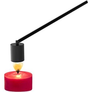 Kaarsendover - Kaarsen dover - Candle snuffer - Kaarsendover waxinelichtjes - 20 x 2,5 x 2,5 cm - Zwart