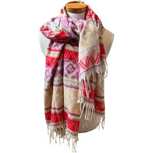 Omslagdoek dames - warme sjaal - yakwol - deken - Nepal - 190 x 95 cm - nm02