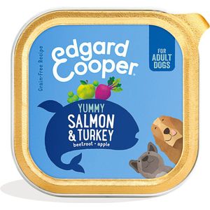 Edgard & Cooper Kuipje Vers Vlees Hondenvoer Zalm - Kalkoen - 11 x 150 gr - Voordeelverpakking