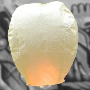 Gele wens ballon, papieren vliegende ufo zweef lantaarn, wensballonnen  wens ballon wensballon: VOLANTERNA®