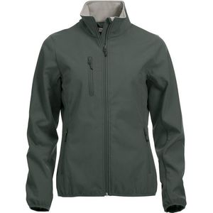 Clique Basic Softshell Jas Dames Antraciet maat L