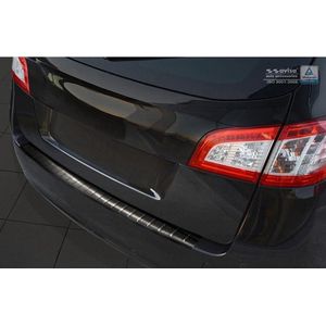 Avisa Zwart RVS Achterbumperprotector passend voor Peugeot 508 SW 2011-2018 'Ribs'