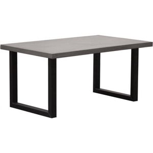 Eettafel betonlook - 220 x 100 cm - Bladdikte 5 cm - U-poot