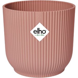 Elho Vibes Fold Rond 16 - Bloempot voor Binnen - 100% Gerecycled Plastic - Ø 16.1 x H 14.8 cm - Roze