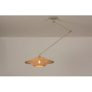 Lumidora Hanglamp 31229 - E27 - Bruin - Beige - Naturel - Zand - Metaal - ⌀ 50 cm