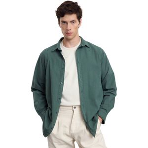 Trendyol Khaki Unisex Regular Fit 100% Katoen Linnen Look Fit Shirt Tmnss23Go00099