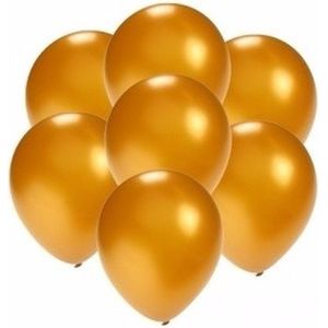 Kleine ballonnen goud metallic 100 stuks