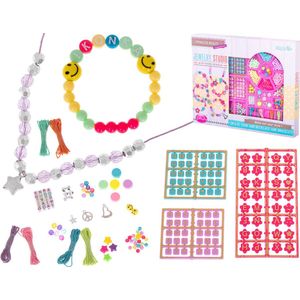 Kralen Set XXL 630 delig  - Zelf Sieraden Maken Voor Kinderen -  verschillende vormen en kleuren