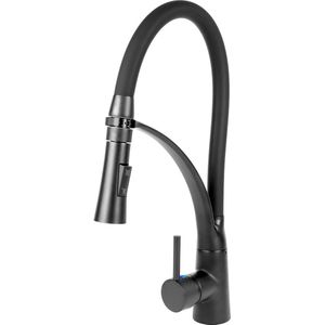 Viking Choice Keukenkraan - Flexibele U-Uitloop - Eengreeps - Antraciet Messing